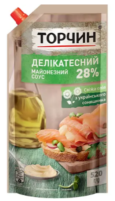 Майонезний соус Торчин Делікатесний 28% 520 г